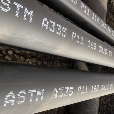 A355 Alloy Seamless Steel Pipe P5 P9 P11 PE Coated Black Painted Surface